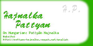 hajnalka pattyan business card